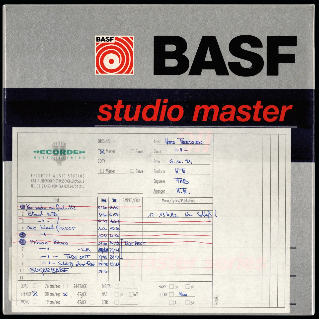 Revox Master Tape, HANS THEESSINK - HARD ROAD BLUES