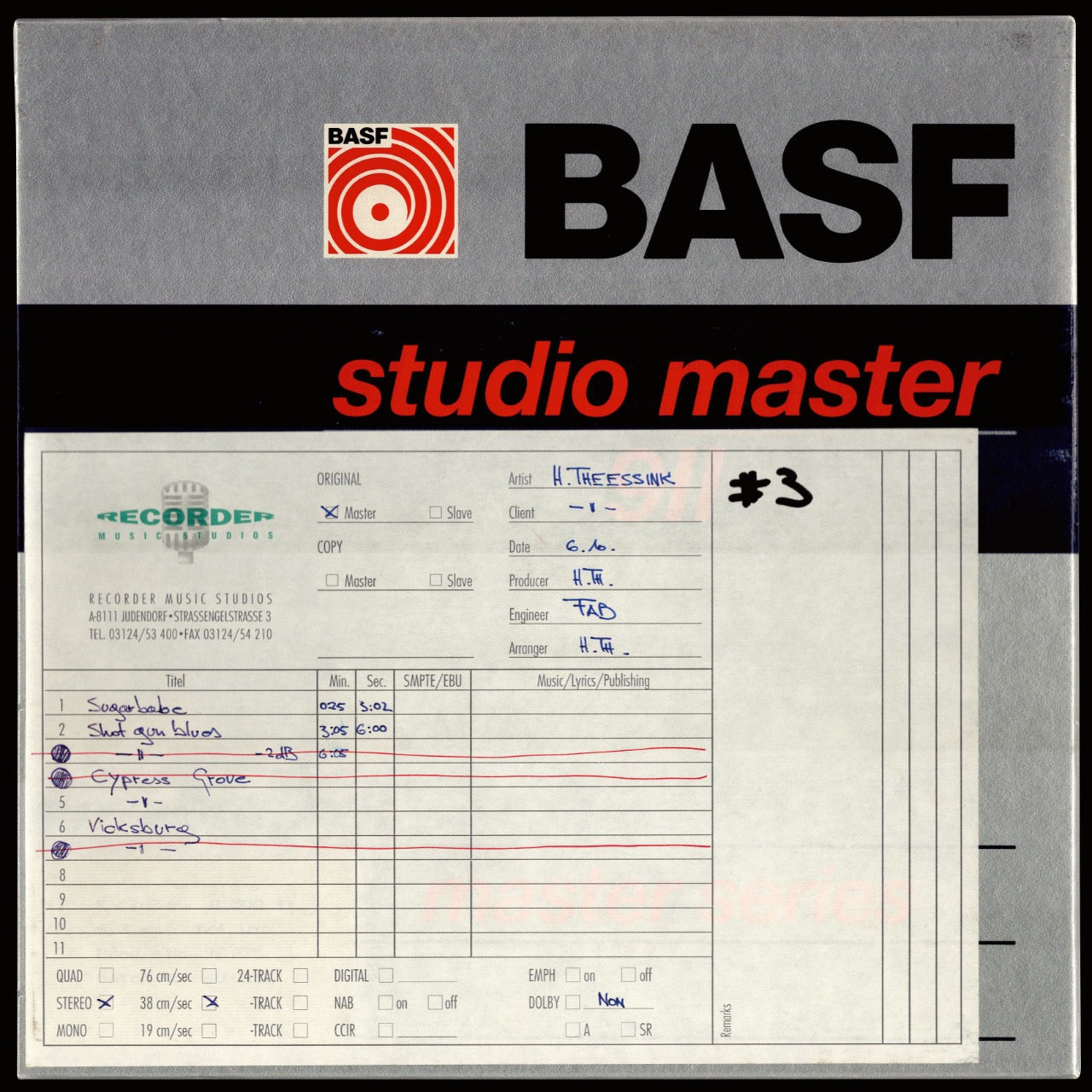 Revox Master Tape, HANS THEESSINK - HARD ROAD BLUES