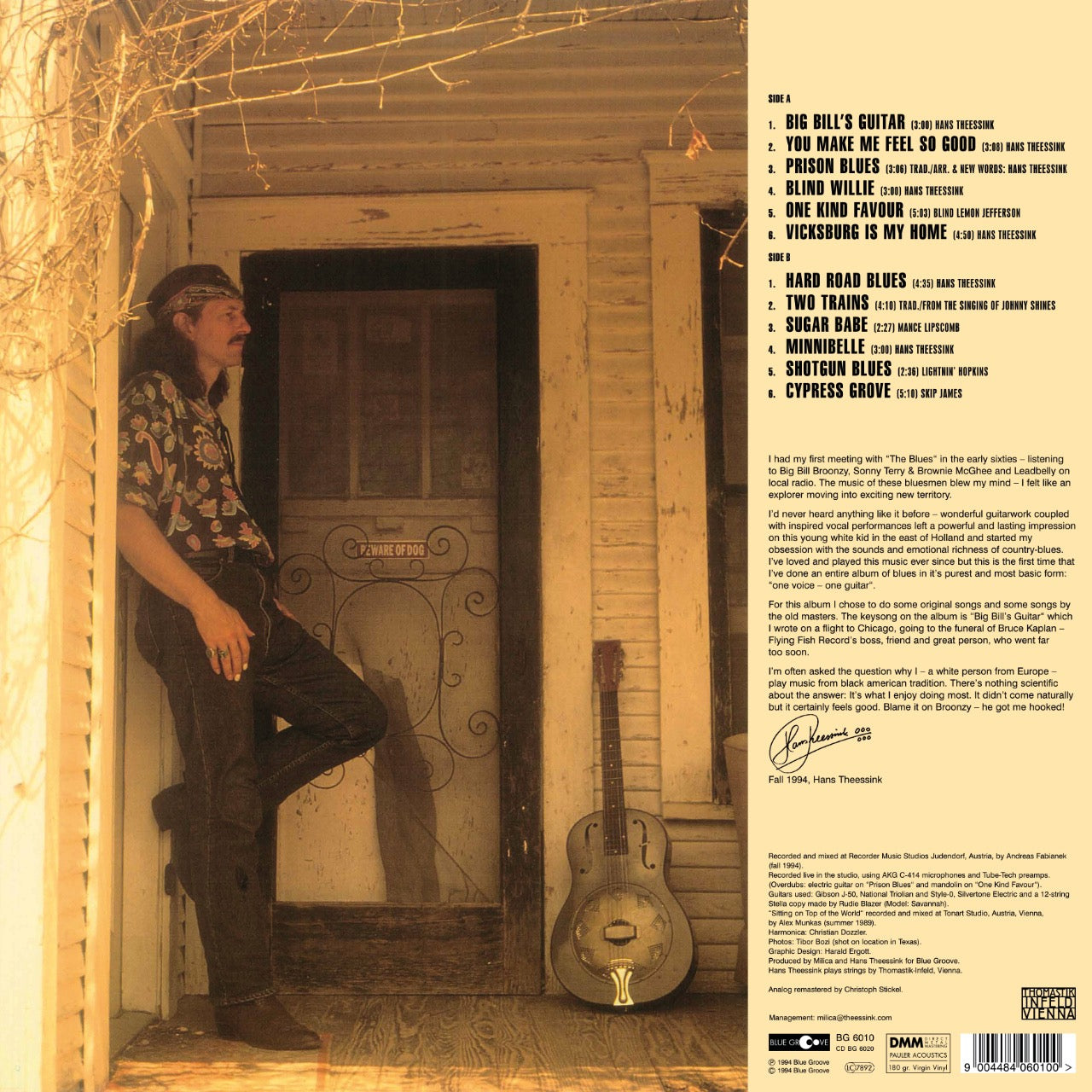 Revox Master Tape, HANS THEESSINK - HARD ROAD BLUES