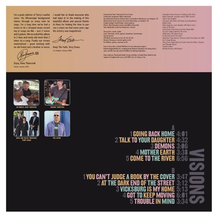Revox Master Tape, HANS THEESSINK & TERRY EVANS - VISIONS