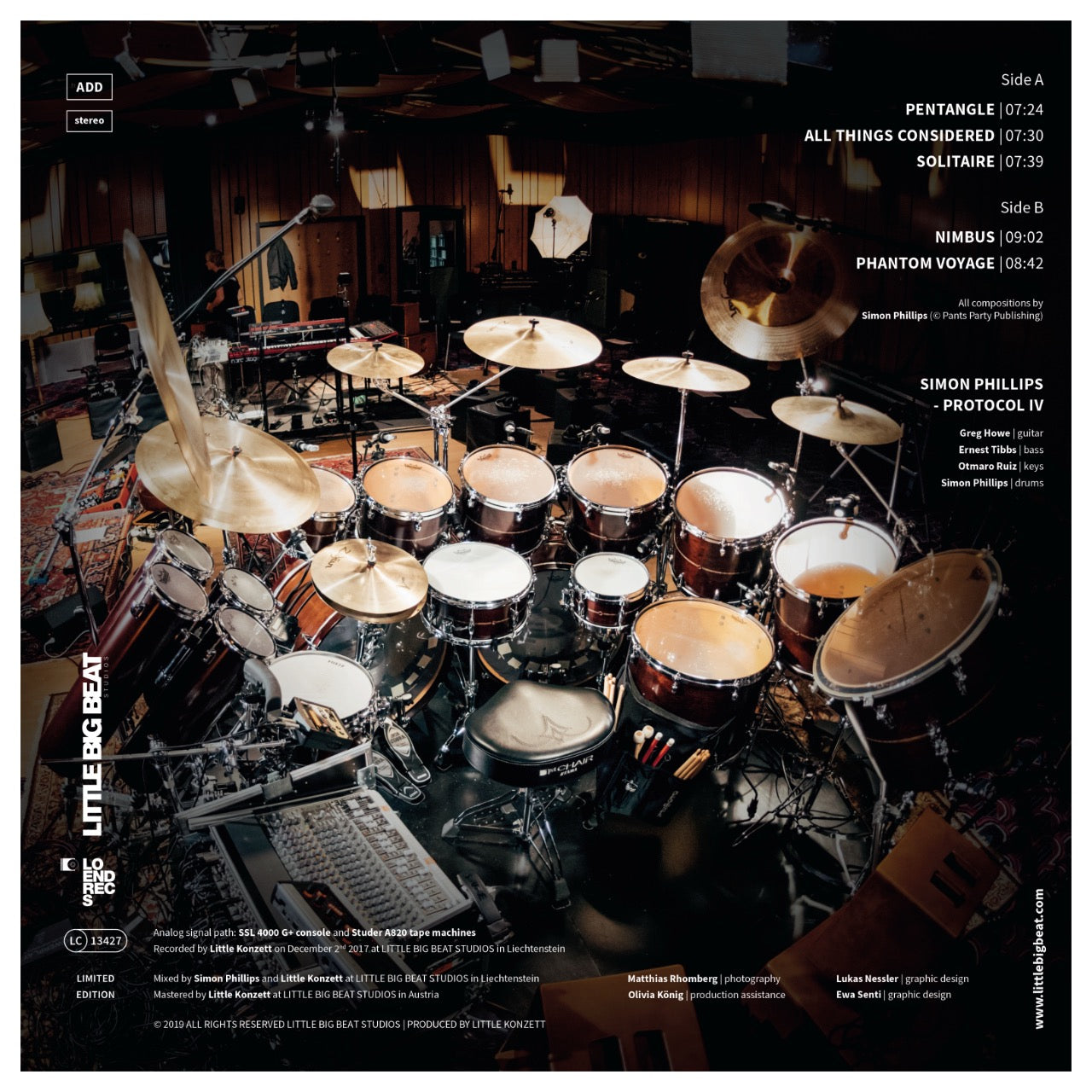 Revox Master Tape, SIMON PHILLIPS - STUDIO LIVE SESSION
