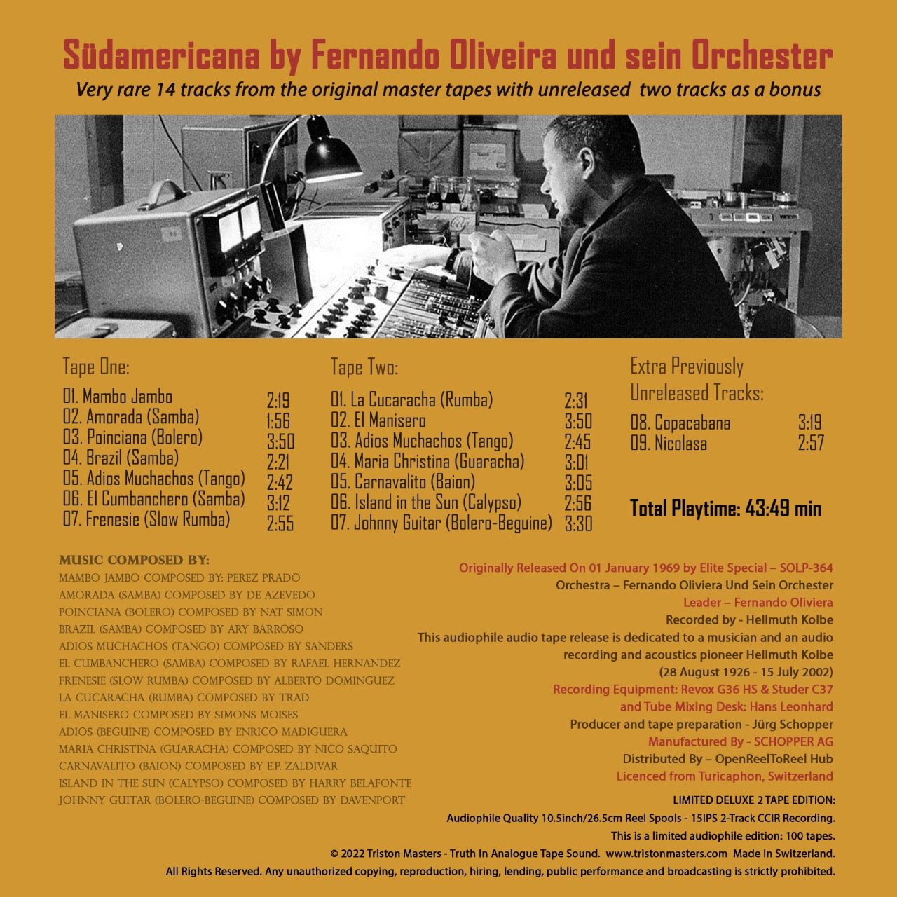 Revox Master Tape, SÜDAMERICANA BY FERNANDO OLIVEIRA & ORCHESTRA