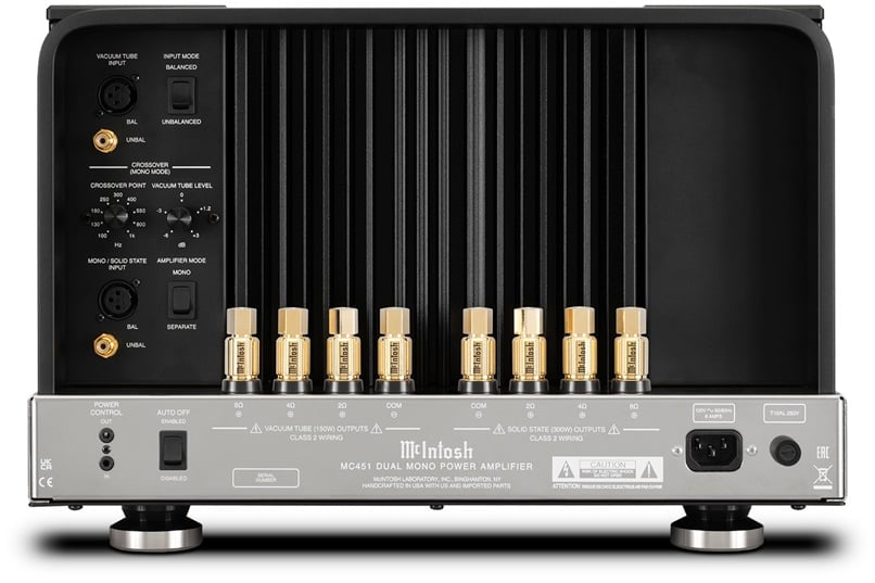 McIntosh MC451, 1-Kanal Dual Mono Transistor & Röhren Hybrid- EndverstÀrker