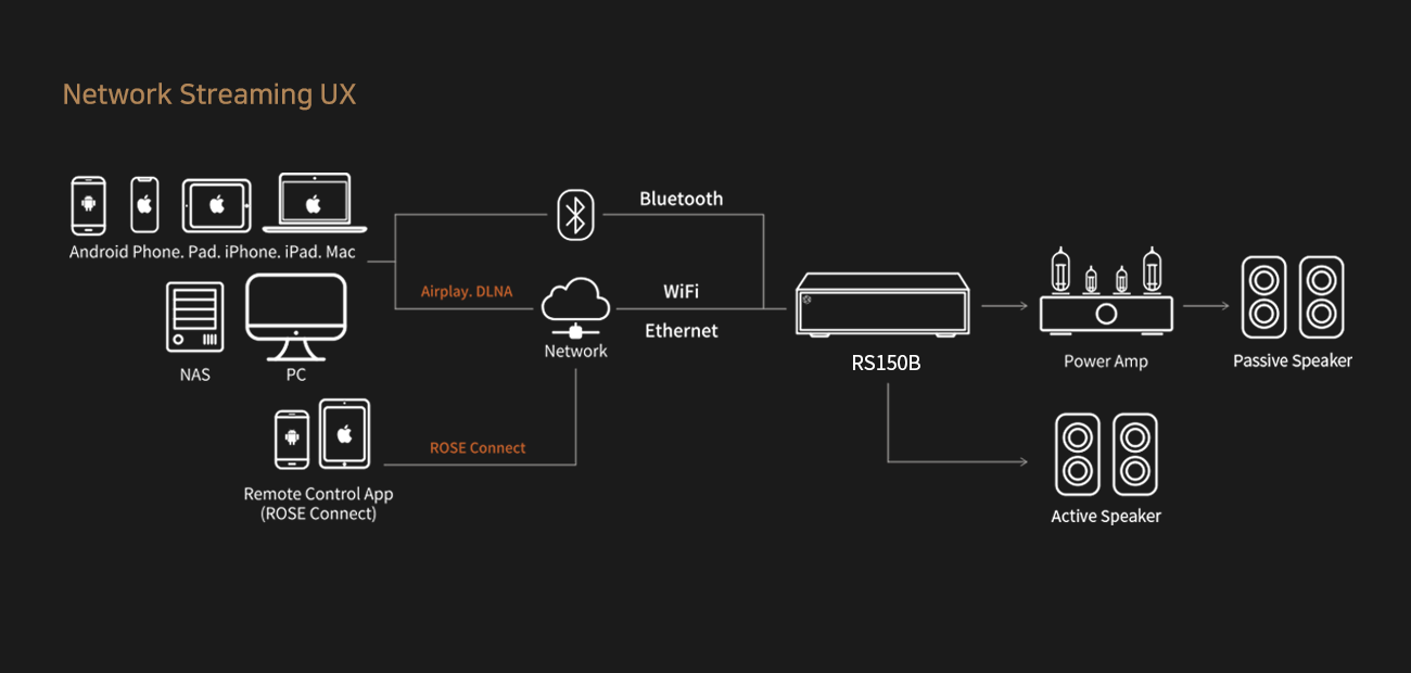 Rose Reference Network Streamer RS150B Occasion