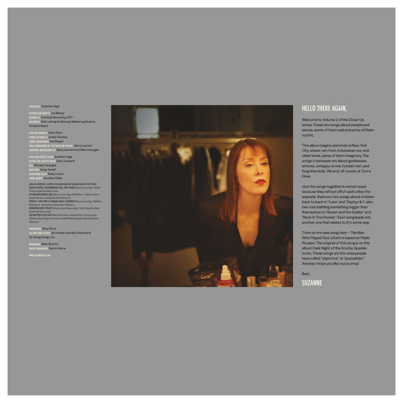 Revox Master Tape, SUZANNE VEGA - CLOSE-UP VOL. 2 - PEOPLE & PLACES (ACOUSTIC)