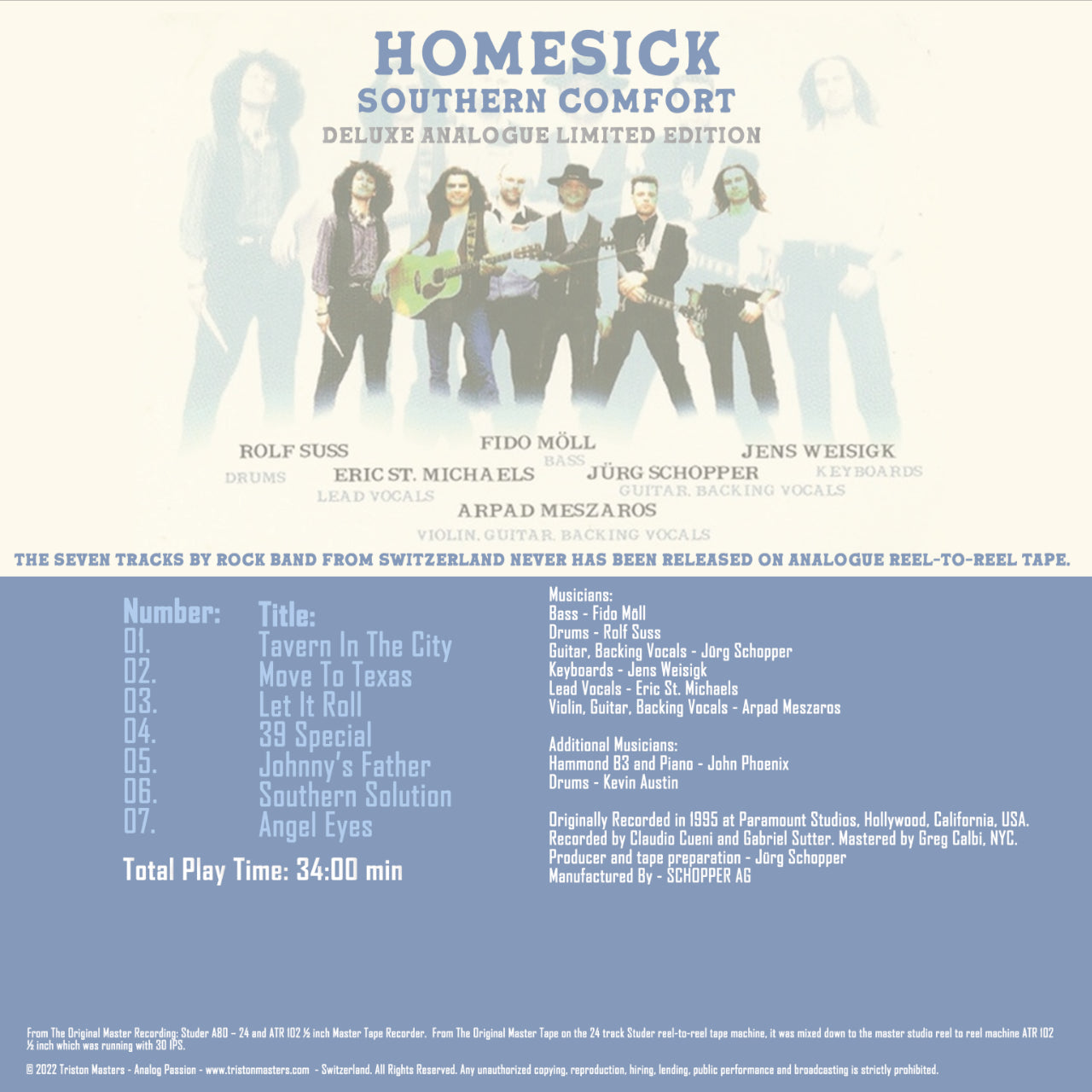 Revox Master Tape, SOUTHERN COMFORT - HOMESICK