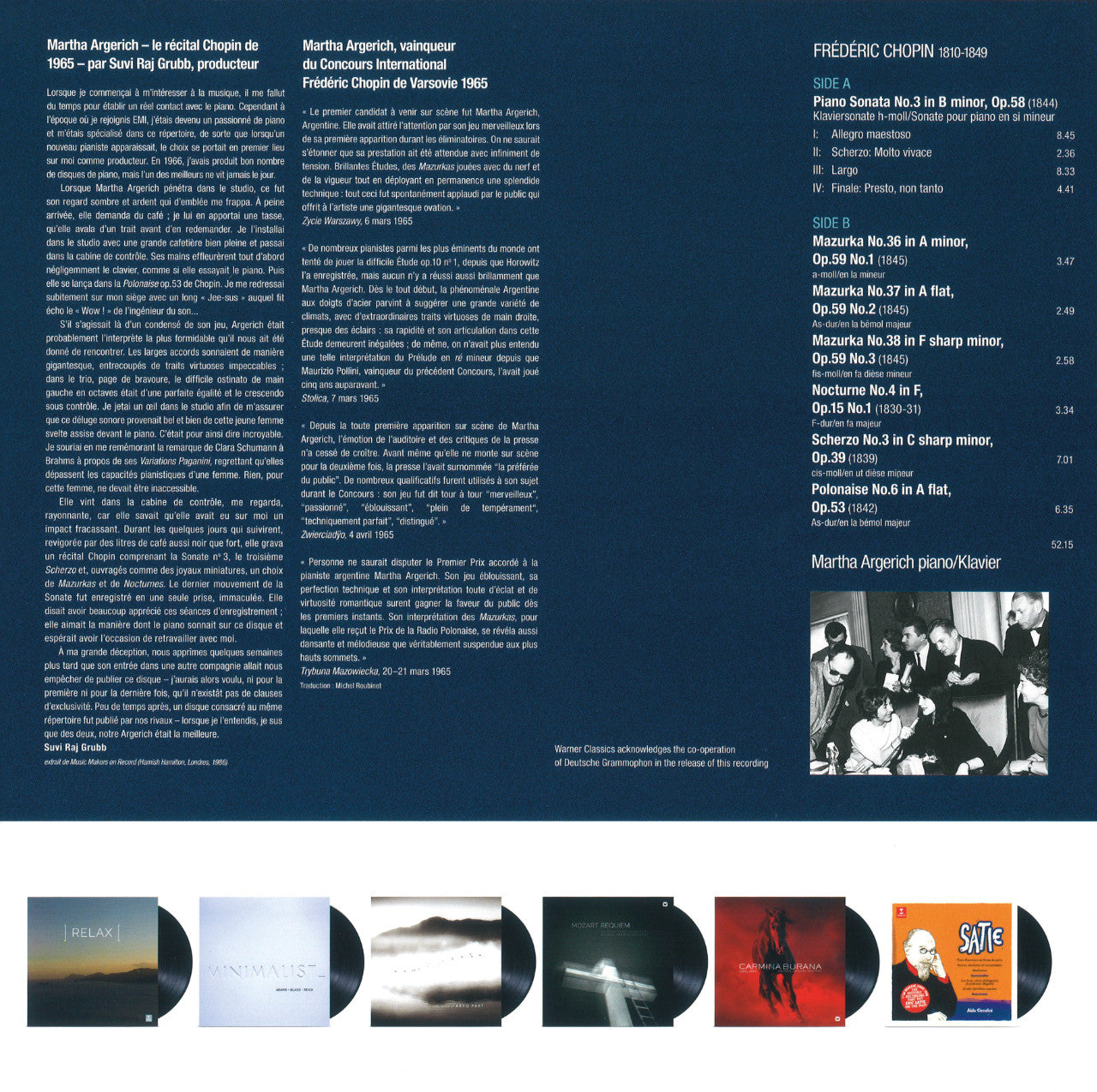 Revox Master Tape, MARTHA ARGERICH - CHOPIN