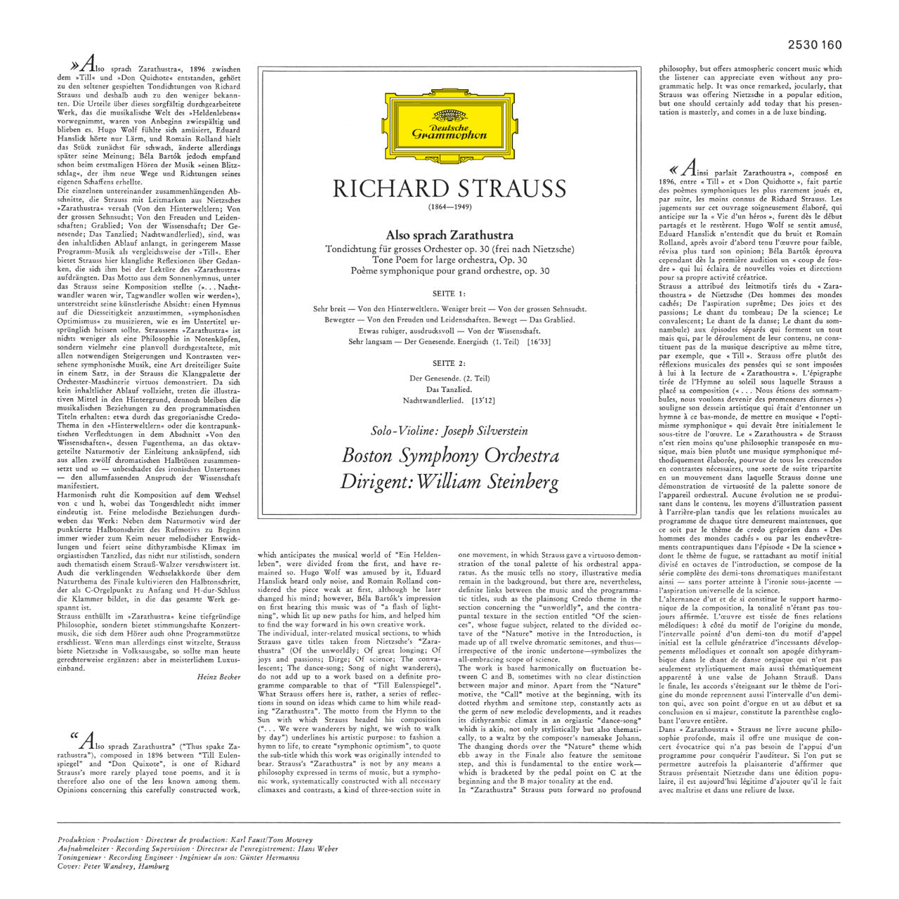 Revox Master Tape, RICHARD STRAUSS - ALSO SPRACH ZARATHUSTRA