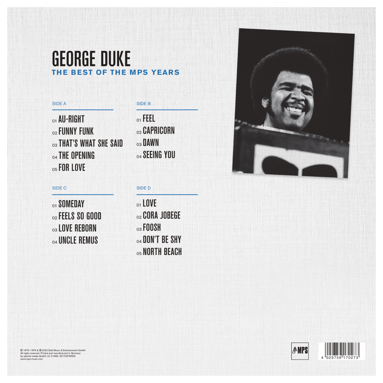 Revox Master Tape, GEORGE DUKE - THE BEST OF MPS YEARS