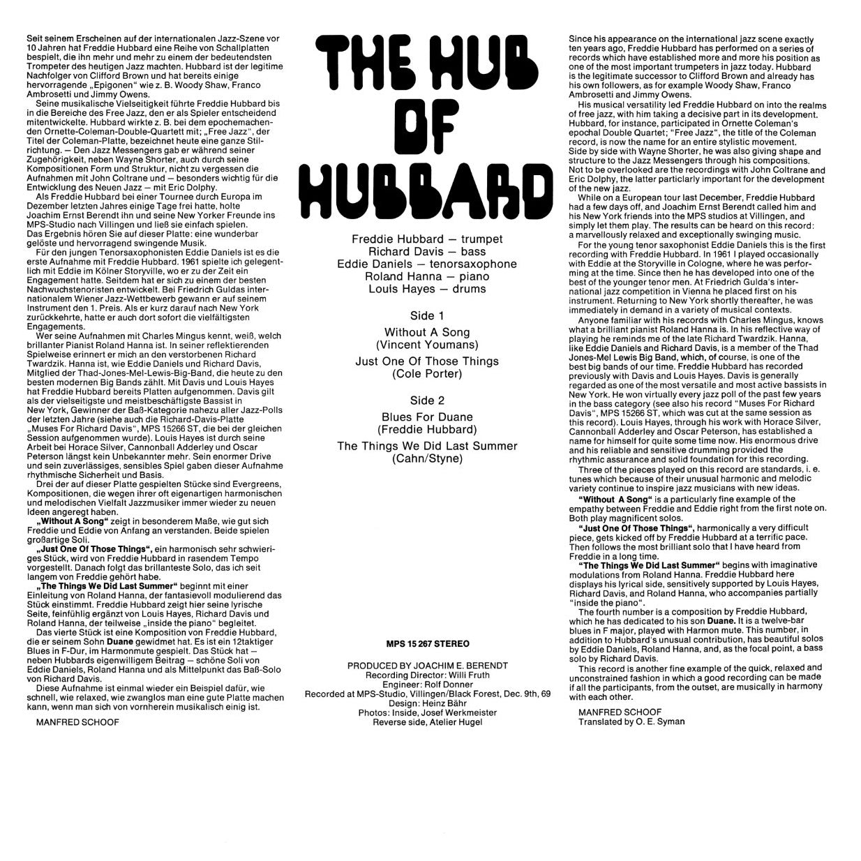 Revox Master Tape, FREDDIE HUBBARD - THE HUB OF HUBBARD