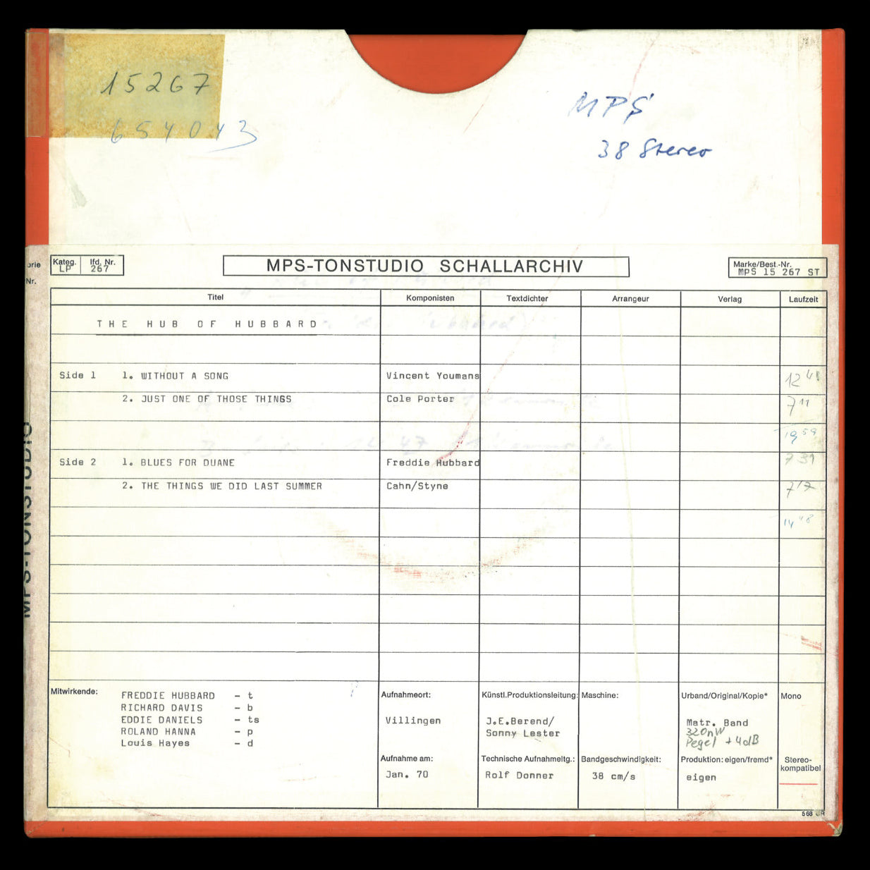 Revox Master Tape, FREDDIE HUBBARD - THE HUB OF HUBBARD