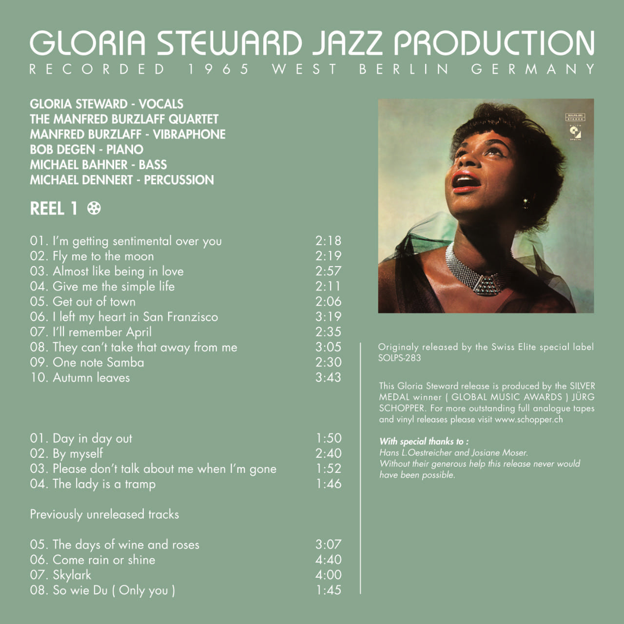 Revox Master Tape, GLORIA STEWARD - JAZZ FOR DANCING