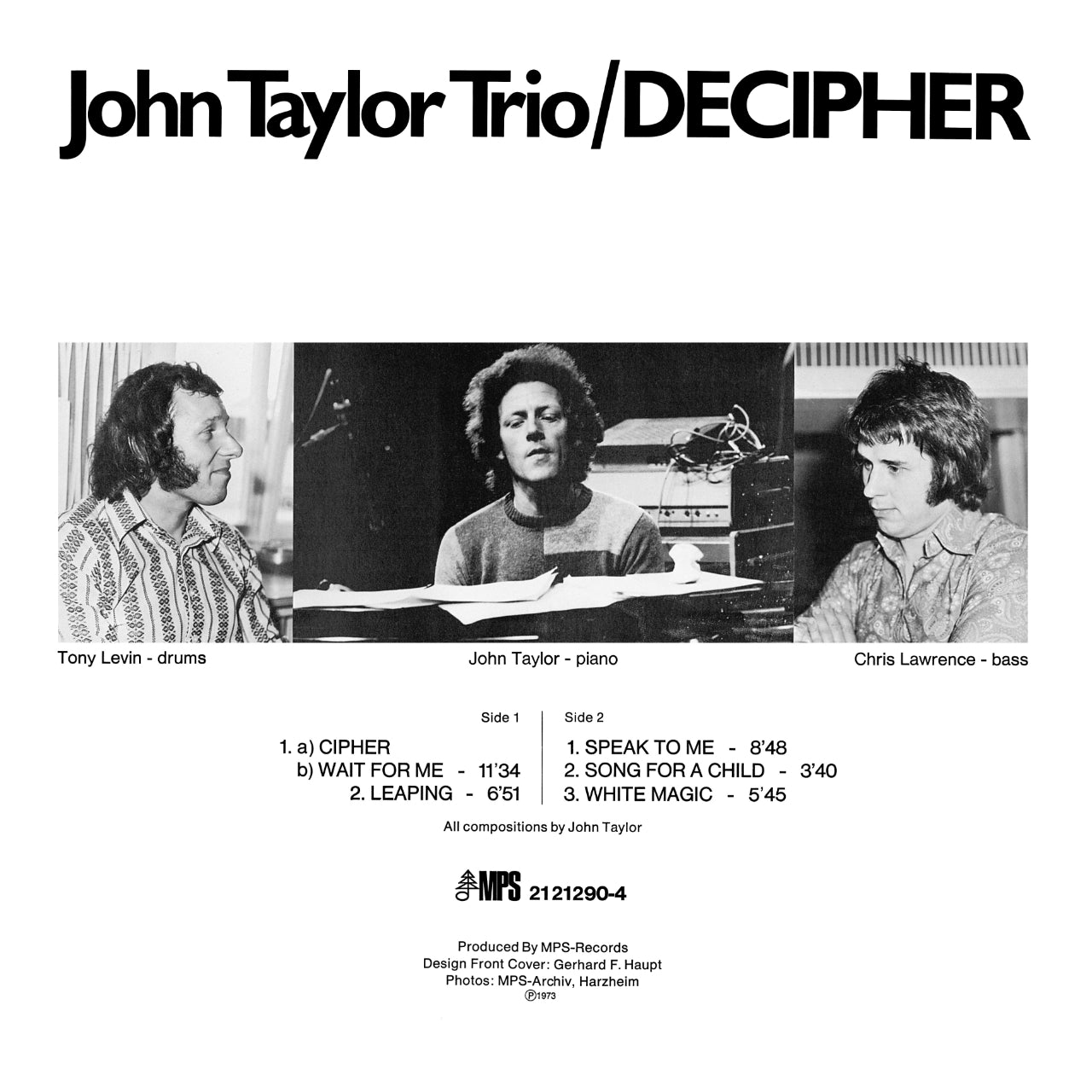 Revox Master Tape, JOHN TAYLOR TRIO - DECIPHER
