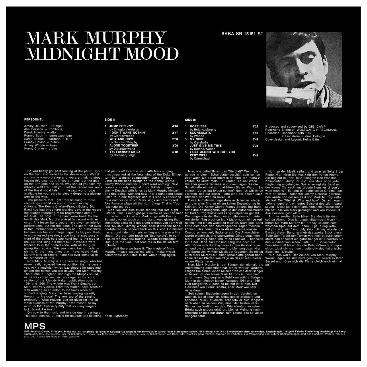 Revox Master Tape, MARK MURPHY - MIDNIGHT MOOD