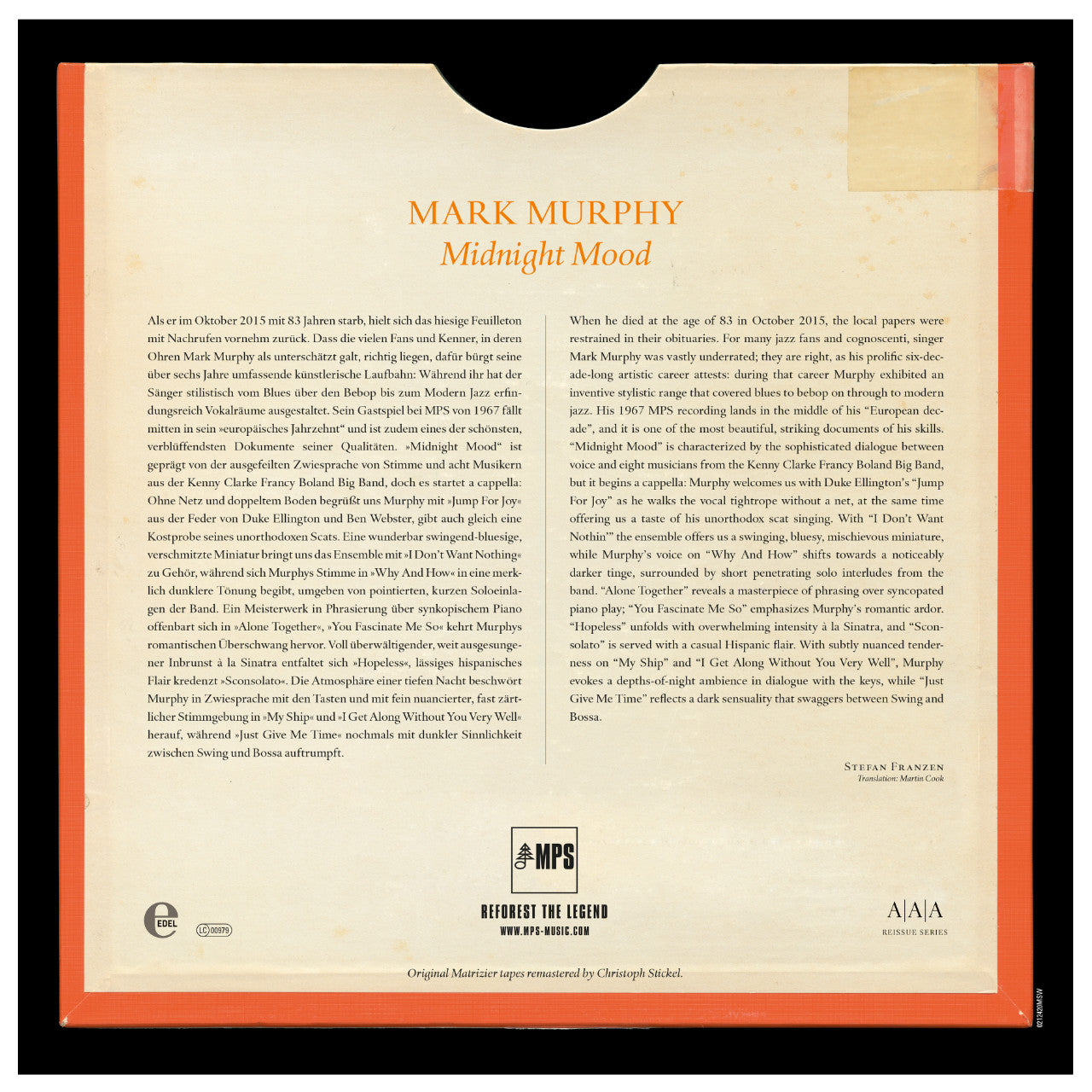 Revox Master Tape, MARK MURPHY - MIDNIGHT MOOD