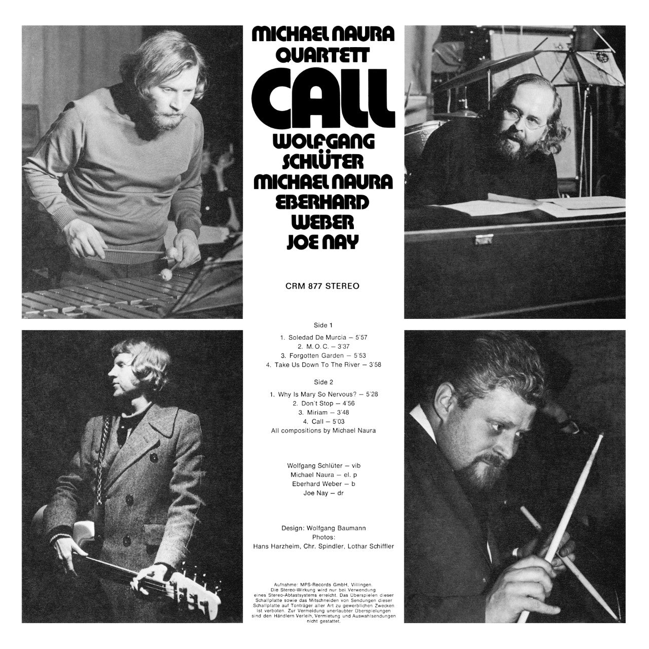 Revox Master Tape, MICHAEL NAURA QUARTETT - CALL