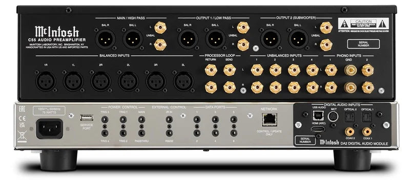 Préamplificateur à semi-conducteurs McIntosh C55 à 2 canaux