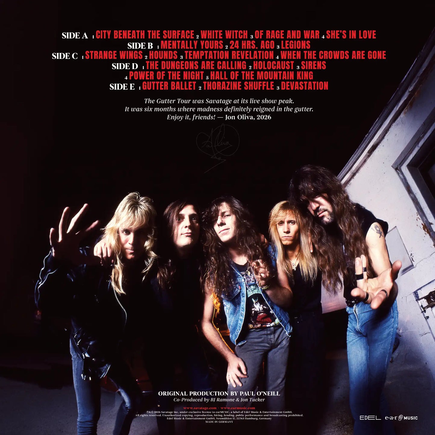 Grandmaster Kassette SAVATAGE - MADNESS REIGNS FROM THE GUTTER 1990
