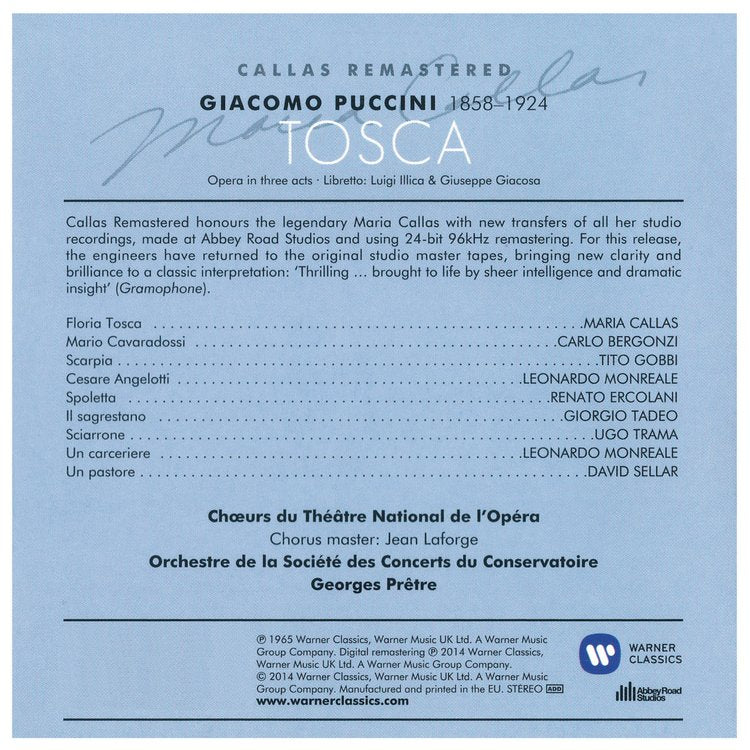 Revox Master Tape, PUCCINI/MARIA CALLAS - TOSCA