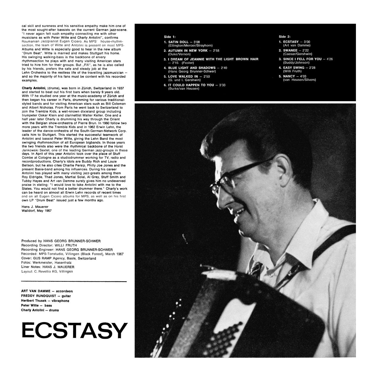 Revox Master Tape, ART VAN DAMME - ECSTASY