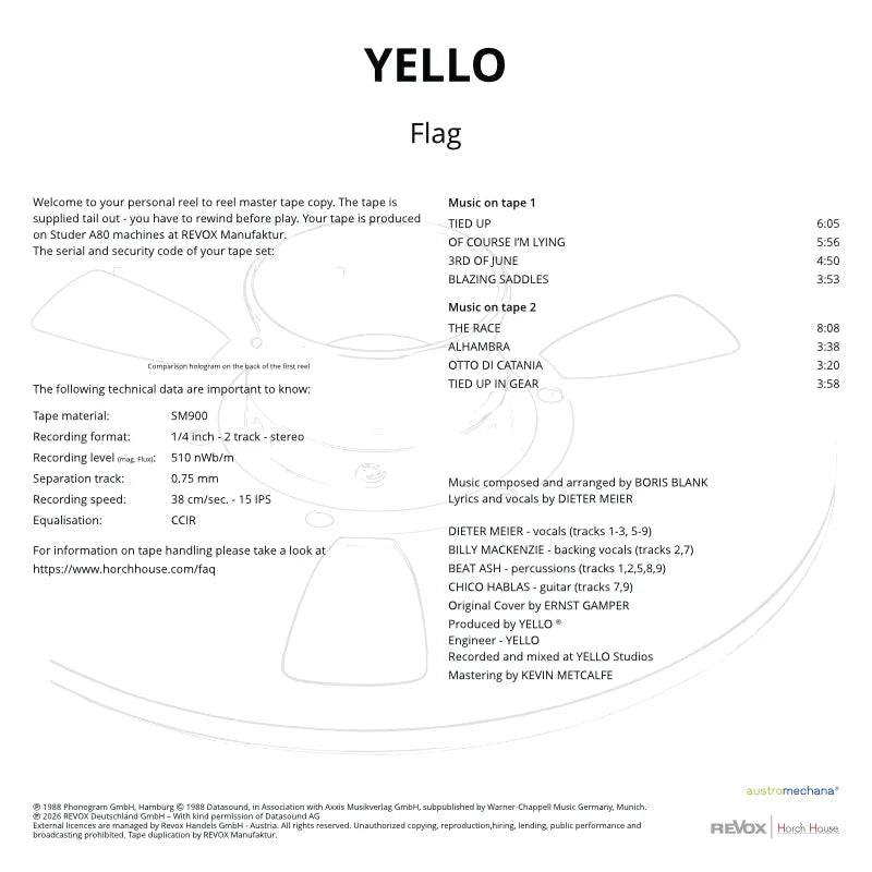 Revox Master Tape, YELLO - FLAG