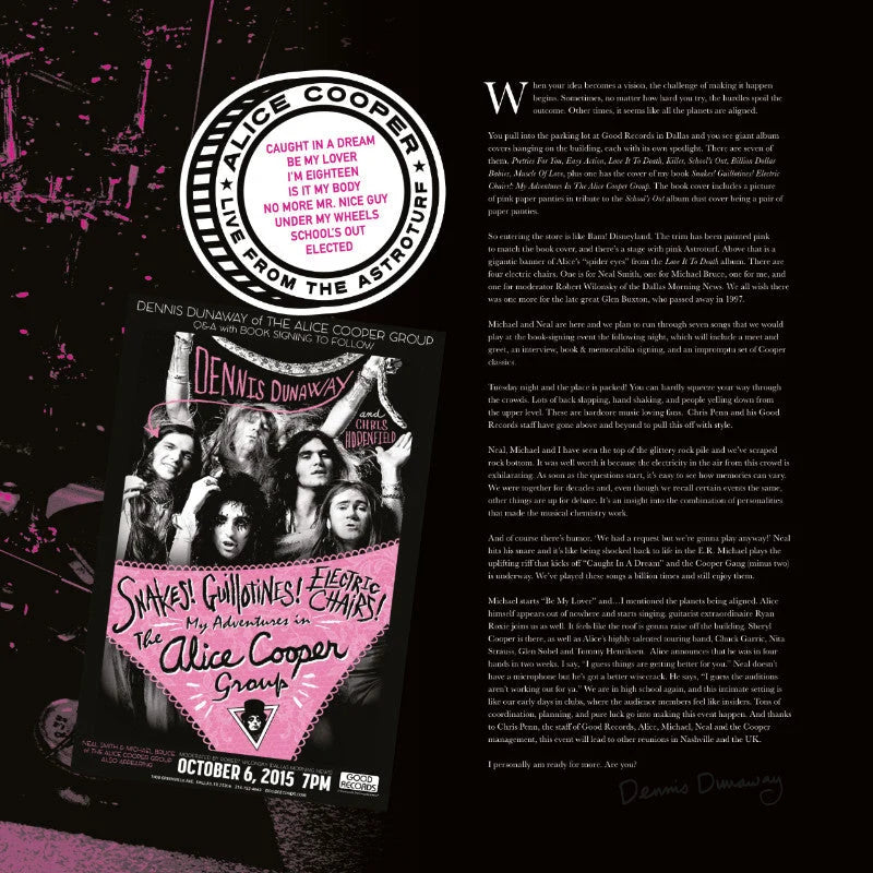 Revox Master Tape, ALICE COOPER BAND - LIVE FROM THE ASTROTURF