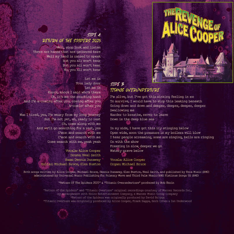 Revox Master Tape, ALICE COOPER - THE REVENGE OF ALICE COOPER