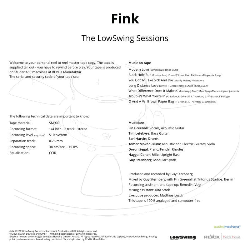 Revox Master Tape, FINK - THE LOWSWING SESSION
