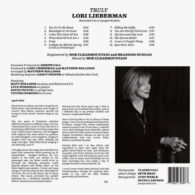 Revox Studio Master Tape, LORI LIEBERMAN - TRULY