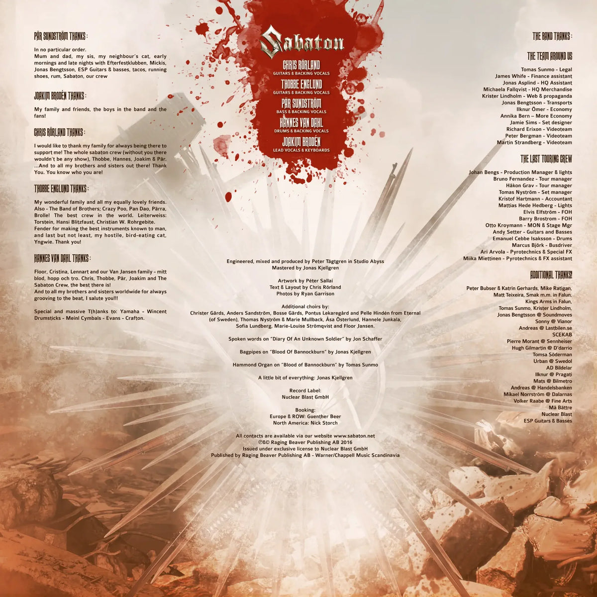 Revox Master Tape, SABATON - THE LAST STAND