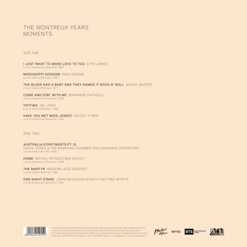 Revox Master Tape, THE MONTREUX YEARS - MOMENTS VOL. 1