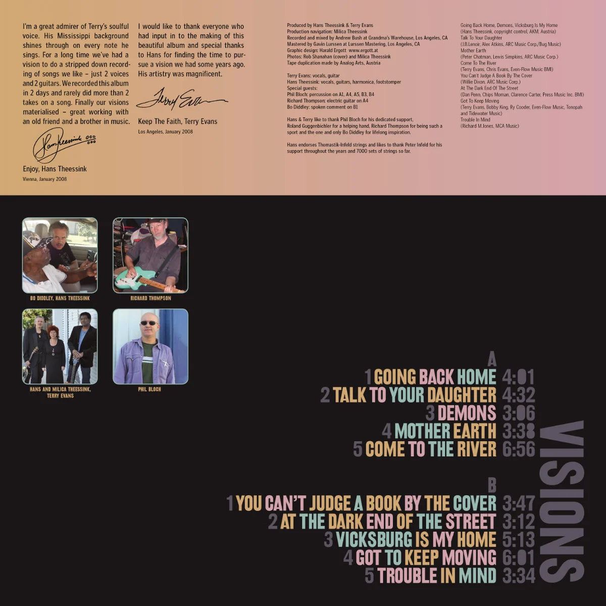 Revox Master Tape, HANS THEESSINK & TERRY EVANS - VISIONS
