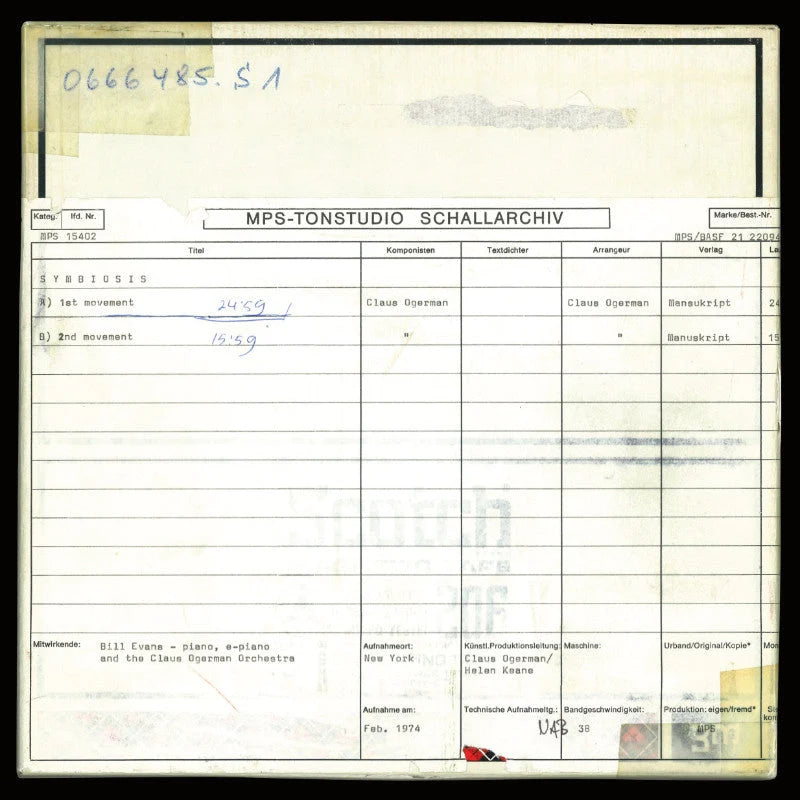 Revox Master Tape, BILL EVANS & CLAUS OGERMAN - SYMBOSIOS