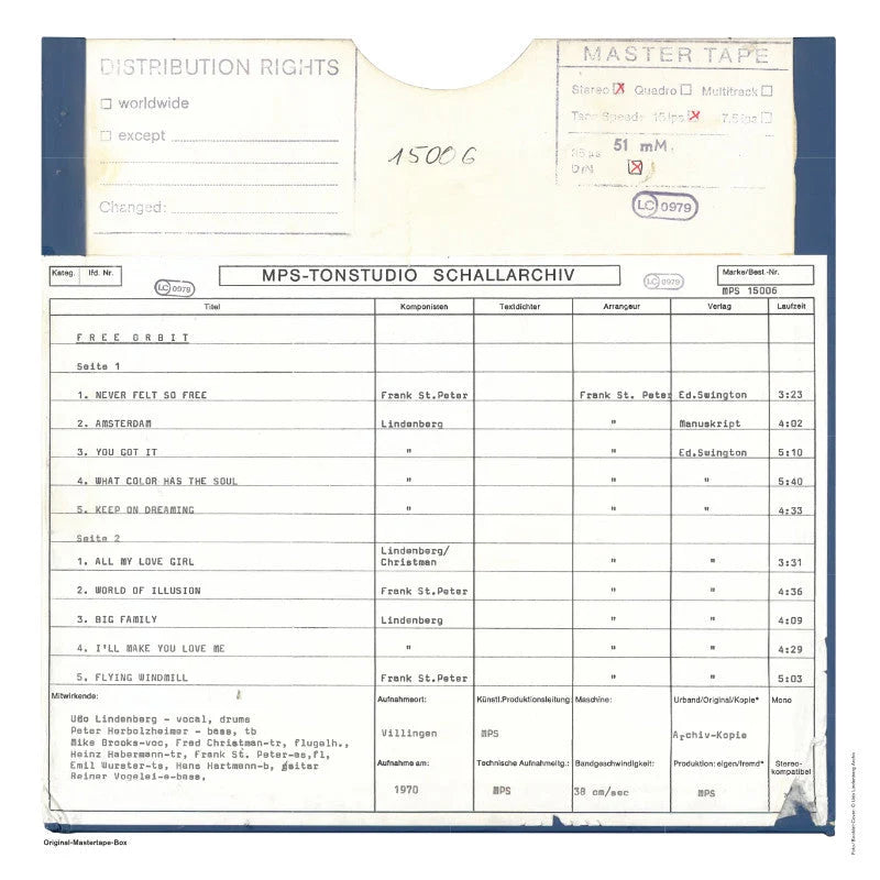 Revox Master Tape, FREE ORBIT FEAT. UDO LINDENBERG - FREE JAZZ GOES UNDERGROUND