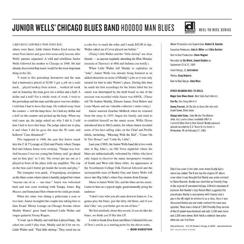 Revox Master Tape, JUNIOR WELLS' CHICAGO BLUES BAND - HOODOO MAN BLUES